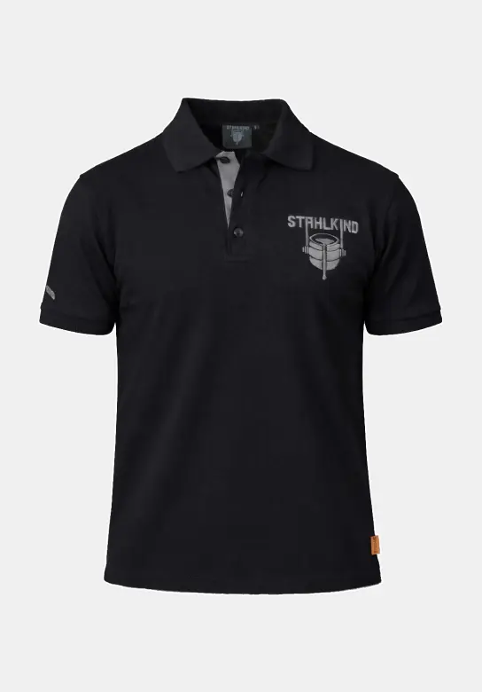 Polo "Schwarz/grau"