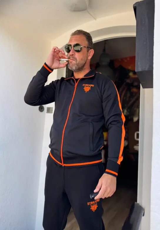 Trainingsjacke schwarz/orange