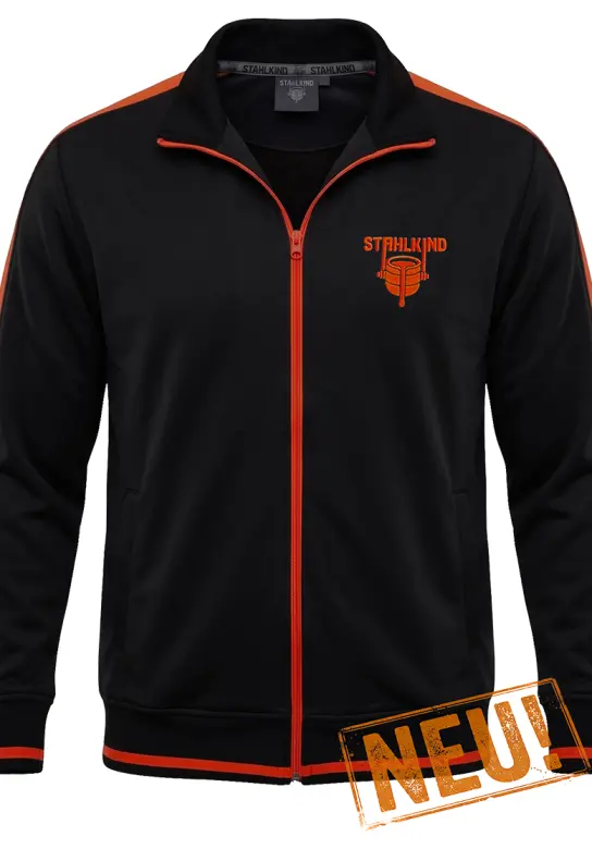 Trainingsjacke schwarz/orange